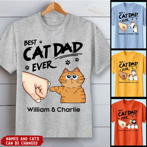 Best Cat Dad Personalized Shirt, Funny Father's Day Gift For Cat Dad