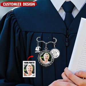 Personalized Antique Graduation Cap Memorial Tassel Brooch Pin with 1-6 Photo Charms Grad Ceremony Sympathy Gift for Class of 2025 Graduates