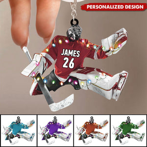 Personalized Hockey Player Keychain-Gift For Hockey Lovers - 2024 New Release