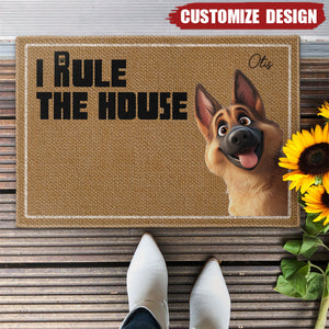 We Rule The House - Personalized Doormat-Gift For Dog Lovers