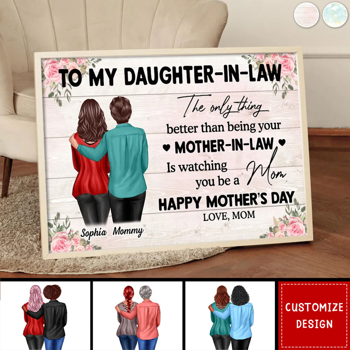 To My Daughter-In-Law Personalized Poster - Mother's Day Gift For Daughter-In-Law