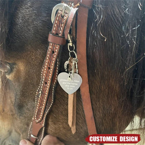 Personalized Saddle Heart Shape Carved Pendant Tassel - Gift for Horse Lover