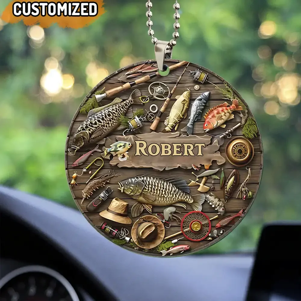 2024 New Release  – Personalized Fishing Life Christmas/Car Ornament, Christmas Gift For Fishing Lover