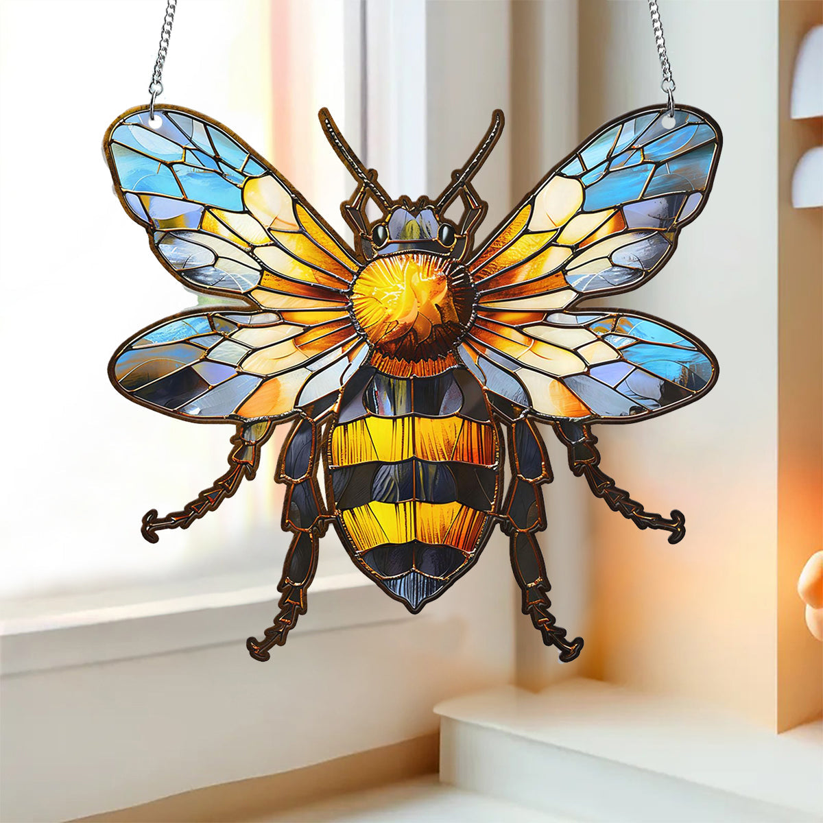 Bee Acrylic Suncatcher Hanging-Bee Farmer Lover Gift