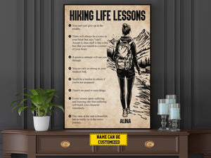 Personalized Hiking Life Lessons Poster, Poster Gift For Hiking Lovers