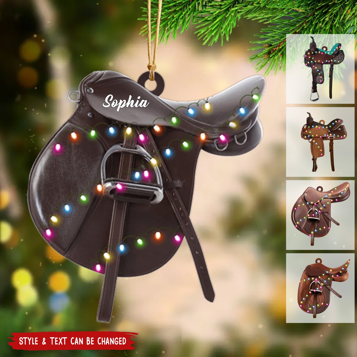 Personalized Horse Saddle For Horse Lovers Riding Horse Ornament