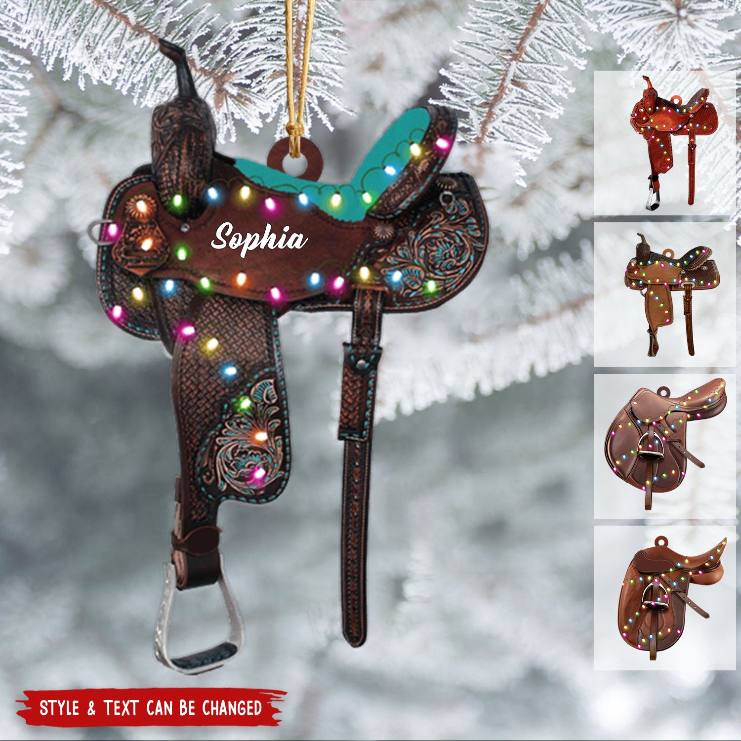 Personalized Horse Saddle For Horse Lovers Riding Horse Ornament