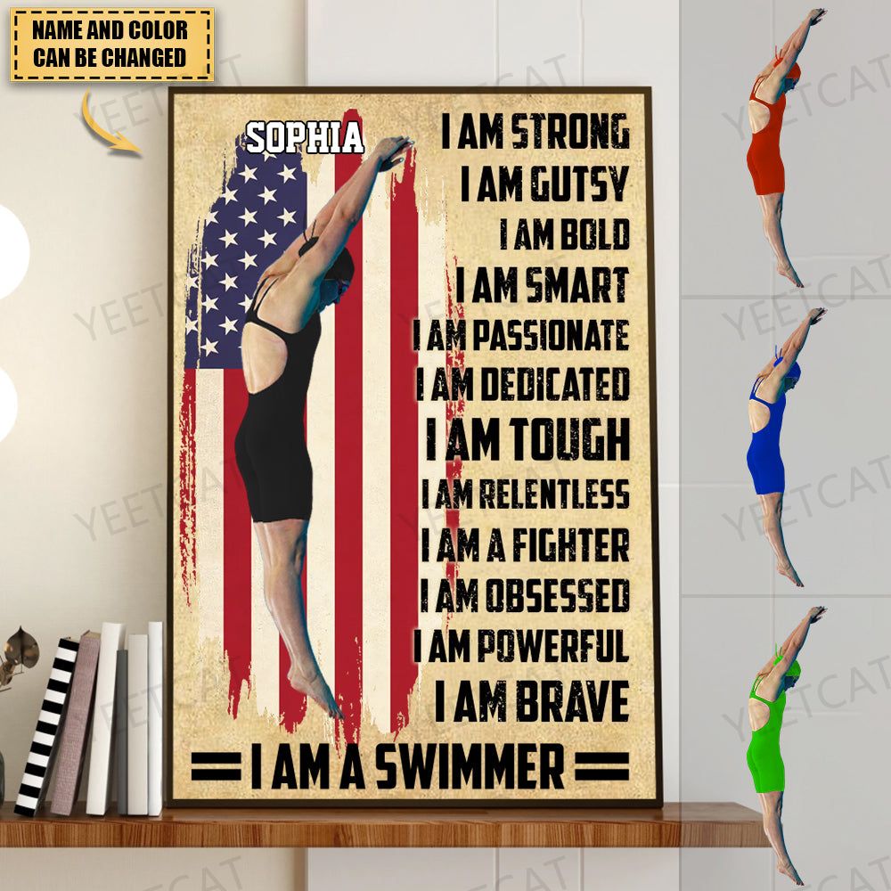 2022 New Release Personalized Swimmer Horizontal Poster Gift Idea For   001 1 De56cc24 166a 40b3 870e 842ad15012d0 1200x 