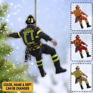 Personalized Firefighter Christmas -Two Sided Ornament