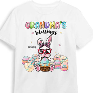 Easter Grandma Bunny's Blessings Personalized Shirt