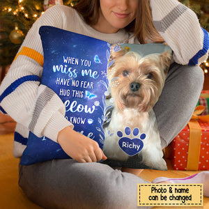 Custom Photo My Love For You Is Always Here - Memorial Personalized Custom Pillow - Sympathy Gift, Gift For Pet Owners, Pet Lovers