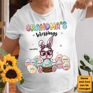 Easter Grandma Bunny's Blessings Personalized Shirt