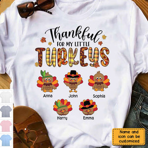 Thankful For My Little TurKeys Grandma T Shirt