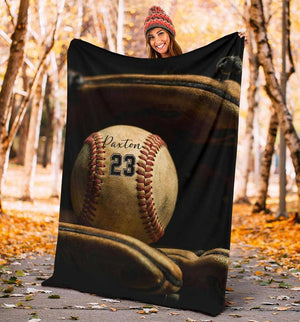 Personalized Lovely Kid Baseball Blanket