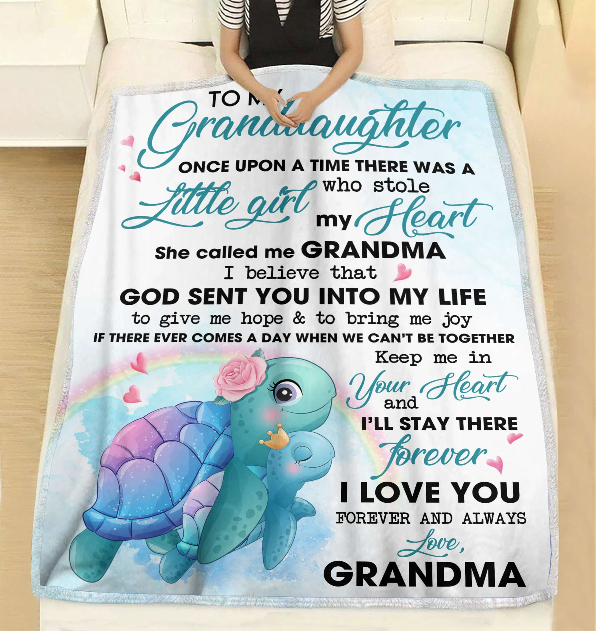 Little God Time for Couples Teal L/L