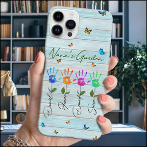 Grandma's Garden Hand Prints Flower Personalized Phone case