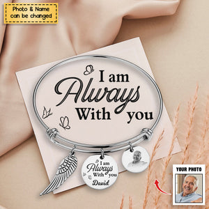 I am Always With You - Personalized Memorial Angel Bracelet