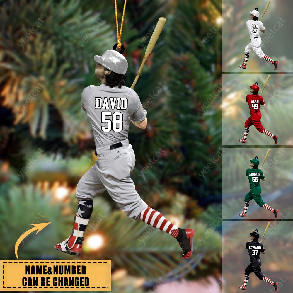 MLB Baseball Personalized Photo Ornament, Dodgers™ - Personalized