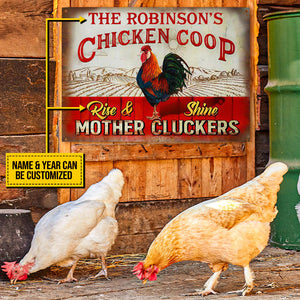 Farm Chicken Coop Personalized Metal Sign Gift For Farmer