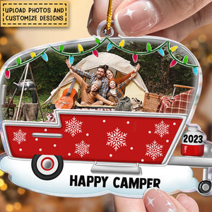 Happy Camper - Personalized Acrylic Photo Ornament