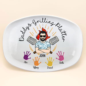 Handprint Daddy Personalized Grilling Platter