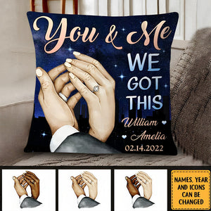 Couples Anniversary, Loving Gift Hand In Hand Pillow