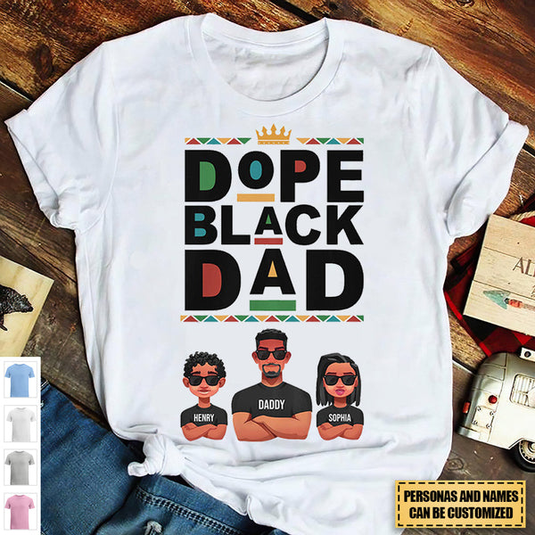 Dope Black Dad - Personalized Shirt - yeetcat