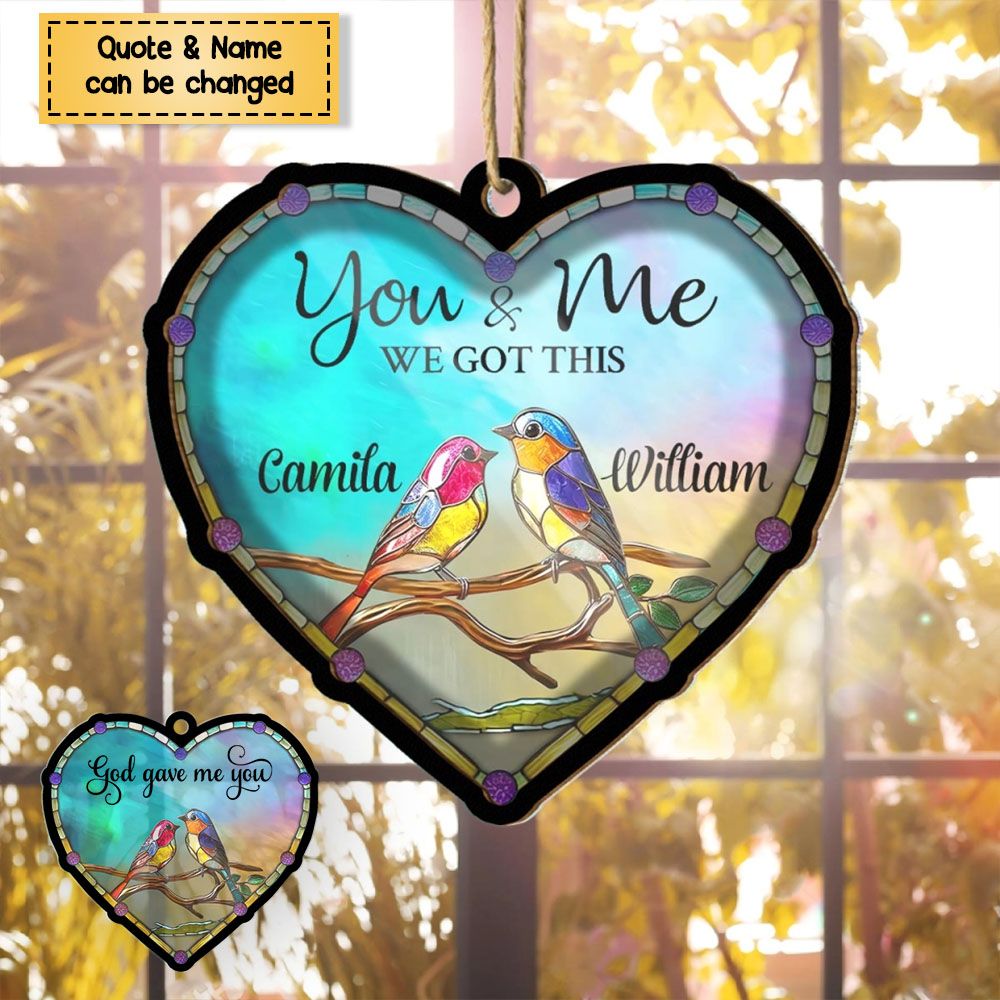 God Gave Me You - Personalized Custom Suncatcher Ornament