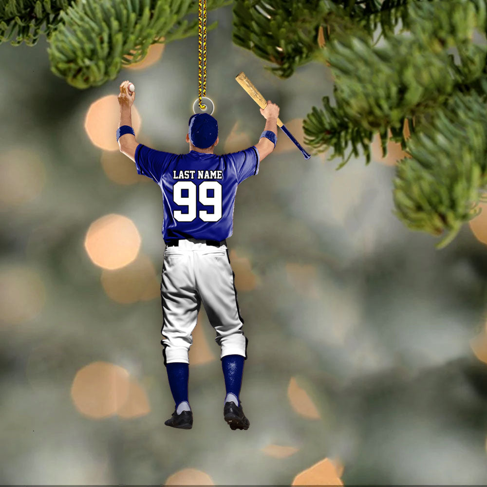 MLB Baseball Personalized Photo Ornament, Dodgers™ - Personalized