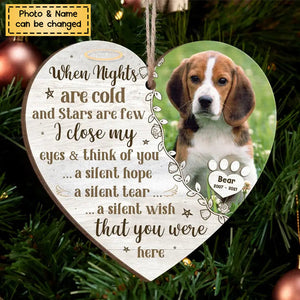 When Nights Are Cold And Stars Are Few - Personalized Wooden Memorial Ornament