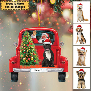 Dog Lovers - Santa & Dog Christmas - Personalized Ornament