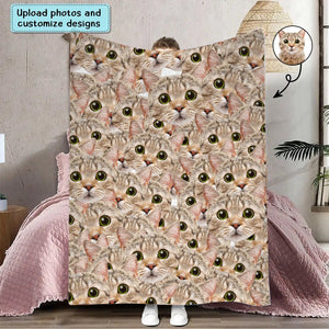 Funny Face - Personalized Custom Blanket - Christmas Gift For Family Members