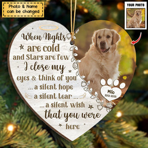 When Nights Are Cold And Stars Are Few - Personalized Wooden Memorial Ornament