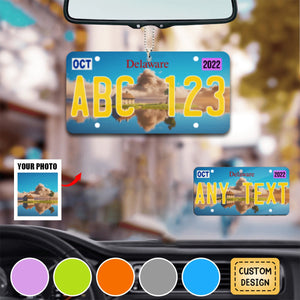 License Plate For Any State Personalized Photo Car Ornament