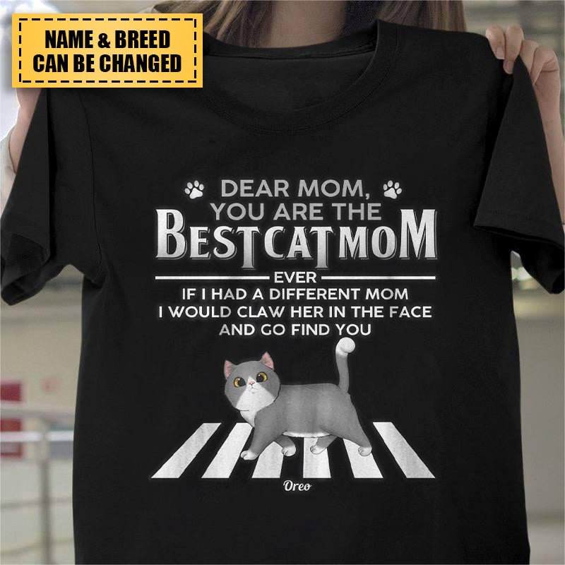 Best Cat Mom Cat Dad - Personalized Shirt - Funny Birthday Gift For Cat Mom. Cat Dad