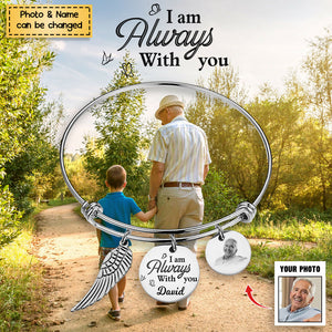 I am Always With You - Personalized Memorial Angel Bracelet