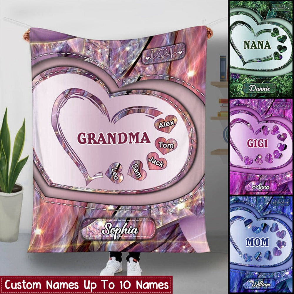 Personalized name discount blanket for grandma