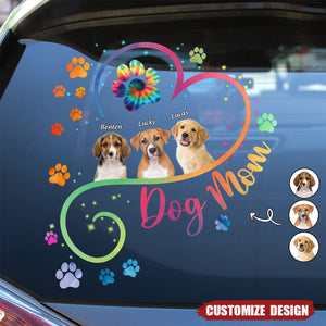 Custom Photo Dog Mom - Gift For Dog Lovers - Personalized Decor Decal