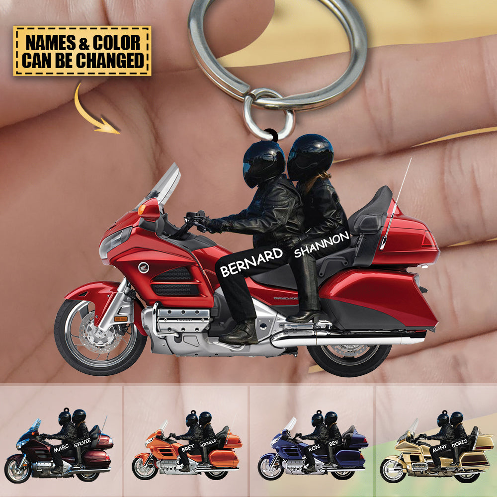 Biker Motorcycle Racing Personalized Keychain - yeetcat