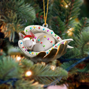 Chihuahua1 Sleeping Angel In God Hand Christmas Ornament