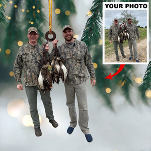 Personalized Hunting Upload Photo Christmas Ornament