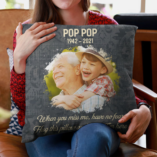 Pawfect House Hug This and Know I'm Here Personalized Photo Grandma Grandpa  Memorial Throw Pillows (Insert Included), Christmas Pillow Memorial Gifts  for Loss of Father, Mother, Sympathy Gifts - Yahoo Shopping