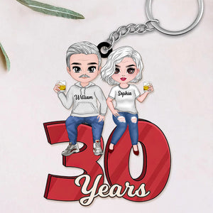 Personalized Anniversary Couple Annoying Each Other And Still Going Strong Acrylic Keychain