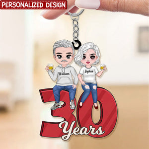 Personalized Anniversary Couple Annoying Each Other And Still Going Strong Acrylic Keychain