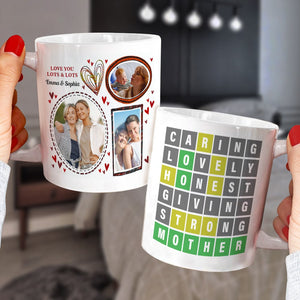 Love You Lots & Lots Custom Wordle Family Mug, Gift For Family