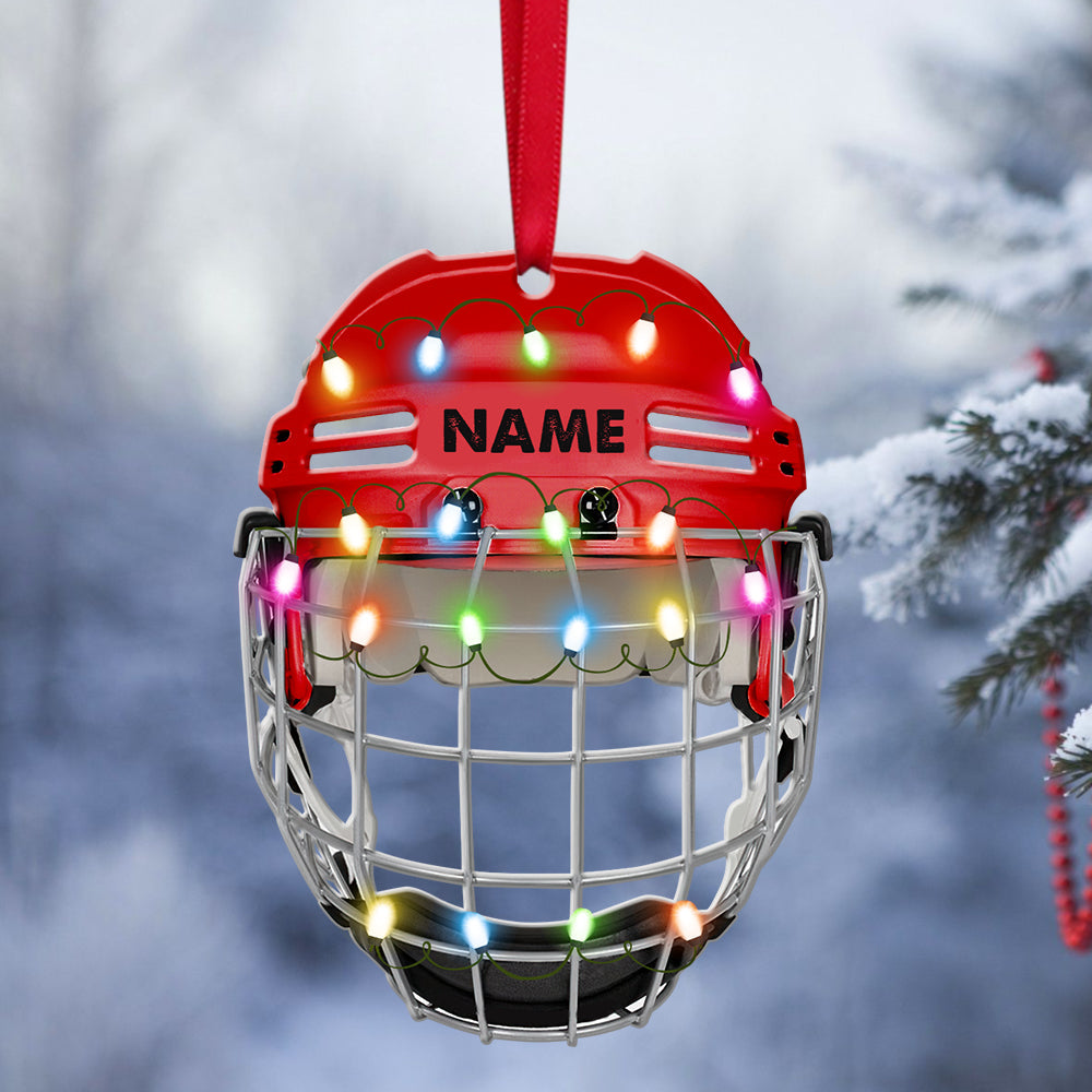 M&M Minnesota Red Play Hockey 2023 Christmas Ornament - Honateez